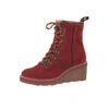 Tamaris 1-25802-33 540 Damen Keil Stiefelette Leder Brick Rot Klassische Stiefeletten - Rot