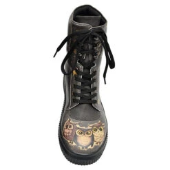 Dogo Future Boots - Owl Family Schnürstiefel - Schwarz -Ausgewählte Fashion Boots-Geschäfte 13033059 04