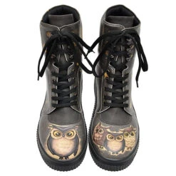 Dogo Future Boots - Owl Family Schnürstiefel - Schwarz -Ausgewählte Fashion Boots-Geschäfte 13033059 06