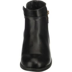 Gold Zipper Stiefeletten - Schwarz -Ausgewählte Fashion Boots-Geschäfte 14886038 04