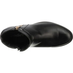 Gold Zipper Stiefeletten - Schwarz -Ausgewählte Fashion Boots-Geschäfte 14886038 06