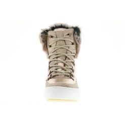 Damen Kurzschaft Winterstiefel Snowboots Stiefeletten Kunstfell Reptilienoptik Gefüttert Gold/bronze - Gold -Ausgewählte Fashion Boots-Geschäfte 17892285 04