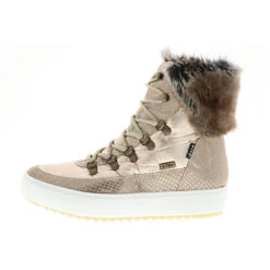 Damen Kurzschaft Winterstiefel Snowboots Stiefeletten Kunstfell Reptilienoptik Gefüttert Gold/bronze - Gold -Ausgewählte Fashion Boots-Geschäfte 17892285 05