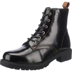 Smooth 6 Eye Boot Schnürstiefeletten - Schwarz
