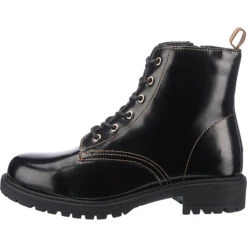 Smooth 6 Eye Boot Schnürstiefeletten - Schwarz -Ausgewählte Fashion Boots-Geschäfte 20030853 03