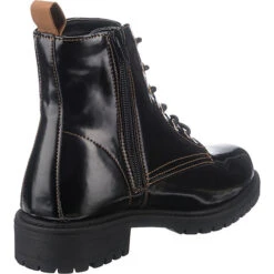 Smooth 6 Eye Boot Schnürstiefeletten - Schwarz -Ausgewählte Fashion Boots-Geschäfte 20030853 05