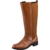 Flach Lederboot Klassische Stiefel