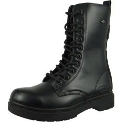 British Knights Damen Elegante Stiefelette Blake High B48-3636 Schwarz 01 Black Kunstleder Ankle Boots - Schwarz