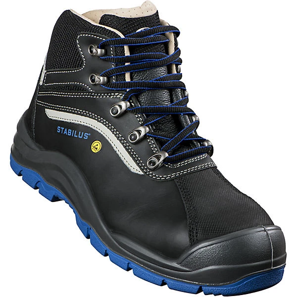 ESD Sicherheitsstiefel SPARTACUS MID RUBBER S3 Sicherheitsstiefel - Schwarz/blau 3 ESD Sicherheitsstiefel SPARTACUS MID RUBBER S3 Sicherheitsstiefel - Schwarz/blau