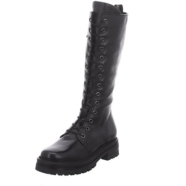 MJUS Damen Stiefel Schuhe Doble Stiefel Elegant Freizeit Glattleder Uni Schnürstiefel - Schwarz 3 MJUS Damen Stiefel Schuhe Doble Stiefel Elegant Freizeit Glattleder Uni Schnürstiefel - Schwarz