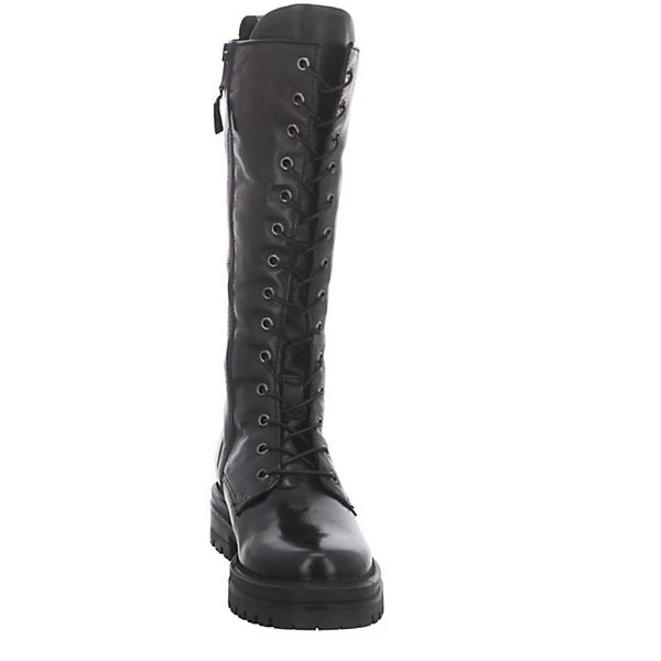 MJUS Damen Stiefel Schuhe Doble Stiefel Elegant Freizeit Glattleder Uni Schnürstiefel - Schwarz 4 MJUS Damen Stiefel Schuhe Doble Stiefel Elegant Freizeit Glattleder Uni Schnürstiefel - Schwarz – Bild 2