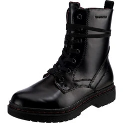 TOM TAILOR Denim Schnürstiefeletten - Schwarz