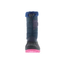 Damen Halbschaft Winterstiefel Snowboots Teddyfell Gefüttert Blau/schwarz/pink - Blau -Ausgewählte Fashion Boots-Geschäfte 23149971 04