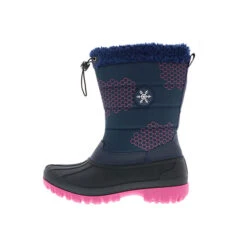 Damen Halbschaft Winterstiefel Snowboots Teddyfell Gefüttert Blau/schwarz/pink - Blau -Ausgewählte Fashion Boots-Geschäfte 23149971 05