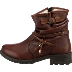 Derbe Schnallen Leder Boots Winterstiefeletten -Ausgewählte Fashion Boots-Geschäfte 24666432 03