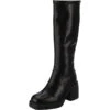 Fashion Blockabsatz Leder Boots Plateau-Stiefel - Schwarz -Ausgewählte Fashion Boots-Geschäfte 25037417 01