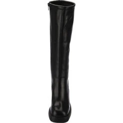 Fashion Blockabsatz Leder Boots Plateau-Stiefel - Schwarz 12 Fashion Blockabsatz Leder Boots Plateau-Stiefel - Schwarz -Ausgewählte Fashion Boots-Geschäfte 25037417 04