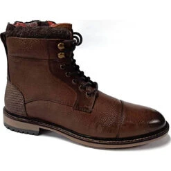 Klassische Warmgefütterte Leder Boots Winterstiefel