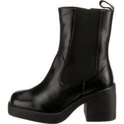 Fashion Blockabsatz Leder Boots Plateau-Stiefeletten - Schwarz -Ausgewählte Fashion Boots-Geschäfte 25037489 03