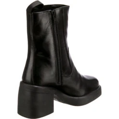 Fashion Blockabsatz Leder Boots Plateau-Stiefeletten - Schwarz -Ausgewählte Fashion Boots-Geschäfte 25037489 05