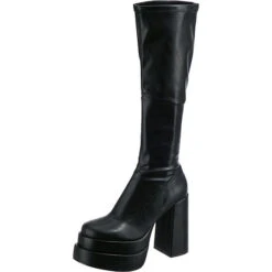 Call It Spring Jodiee Vegan Plateau-Stiefel - Schwarz