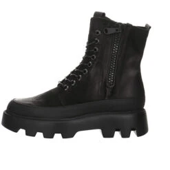 MJUS Damen Stiefeletten Schuhe Schnürstiefelette Elegant Freizeit Lederkombination Uni Schnürstiefeletten - Schwarz -Ausgewählte Fashion Boots-Geschäfte 26627244 02