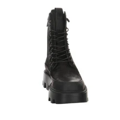 MJUS Damen Stiefeletten Schuhe Schnürstiefelette Elegant Freizeit Lederkombination Uni Schnürstiefeletten - Schwarz -Ausgewählte Fashion Boots-Geschäfte 26627244 03