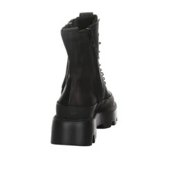 MJUS Damen Stiefeletten Schuhe Schnürstiefelette Elegant Freizeit Lederkombination Uni Schnürstiefeletten - Schwarz -Ausgewählte Fashion Boots-Geschäfte 26627244 04