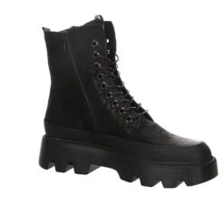 MJUS Damen Stiefeletten Schuhe Schnürstiefelette Elegant Freizeit Lederkombination Uni Schnürstiefeletten - Schwarz -Ausgewählte Fashion Boots-Geschäfte 26627244 06