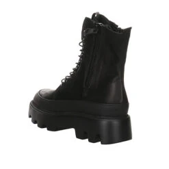 MJUS Damen Stiefeletten Schuhe Schnürstiefelette Elegant Freizeit Lederkombination Uni Schnürstiefeletten - Schwarz -Ausgewählte Fashion Boots-Geschäfte 26627244 07