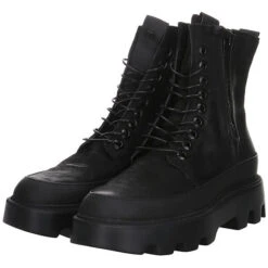 MJUS Damen Stiefeletten Schuhe Schnürstiefelette Elegant Freizeit Lederkombination Uni Schnürstiefeletten - Schwarz -Ausgewählte Fashion Boots-Geschäfte 26627244 10