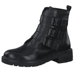 Marco Tozzi Damen Elegante Stiefelette Premio 2-25400-29 Schwarz 002 Black Antic Leder Mit MT Feel Ankle Boots - Schwarz