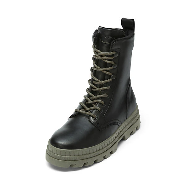 Lace-Up-Boots Mit Innenzipper Schnürstiefel - Schwarz 3 Lace-Up-Boots Mit Innenzipper Schnürstiefel - Schwarz