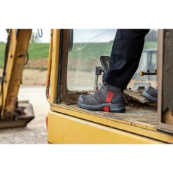Haix Sicherheitsschuhe Haix CONNEXIS Safety+ GTX Mid Grau/rot - Rot -Ausgewählte Fashion Boots-Geschäfte 27268344 02