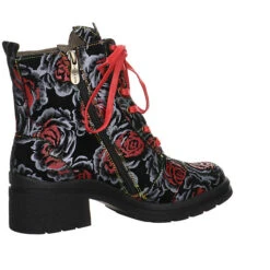 Laura Vita Damen Stiefeletten Schuhe Kalineo Schnürstiefelette Elegant Freizeit Glitzerdetails Glattleder Geblümt Schnürstiefeletten -Ausgewählte Fashion Boots-Geschäfte 27298646 05