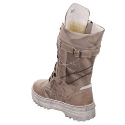 Damen Stiefel Schuhe Schnürstiefel Elegant Freizeit Bergsteigerösen Glattleder Gemustert Schnürstiefel - Beige -Ausgewählte Fashion Boots-Geschäfte 27535687 07