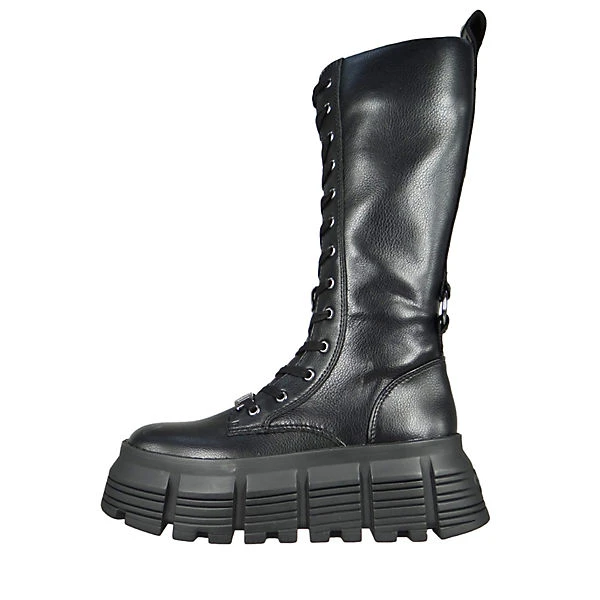 Buffalo Damen Sportliche Stiefel Winterschuhe Ava Lace Up HI 1224018 Schwarz Black Kunstleder Mit Perfect Fit Durch Memory Foam Klassische Stiefel - Schwarz 5 Buffalo Damen Sportliche Stiefel Winterschuhe Ava Lace Up HI 1224018 Schwarz Black Kunstleder Mit Perfect Fit Durch Memory Foam Klassische Stiefel - Schwarz – Bild 3