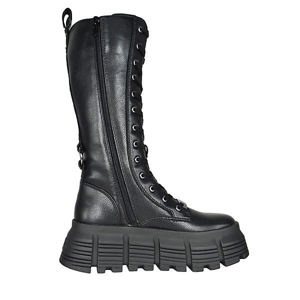 Buffalo Damen Sportliche Stiefel Winterschuhe Ava Lace Up HI 1224018 Schwarz Black Kunstleder Mit Perfect Fit Durch Memory Foam Klassische Stiefel - Schwarz 7 Buffalo Damen Sportliche Stiefel Winterschuhe Ava Lace Up HI 1224018 Schwarz Black Kunstleder Mit Perfect Fit Durch Memory Foam Klassische Stiefel - Schwarz – Bild 5