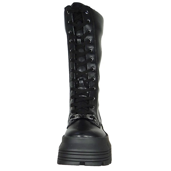 Buffalo Damen Sportliche Stiefel Winterschuhe Ava Lace Up HI 1224018 Schwarz Black Kunstleder Mit Perfect Fit Durch Memory Foam Klassische Stiefel - Schwarz 8 Buffalo Damen Sportliche Stiefel Winterschuhe Ava Lace Up HI 1224018 Schwarz Black Kunstleder Mit Perfect Fit Durch Memory Foam Klassische Stiefel - Schwarz – Bild 6