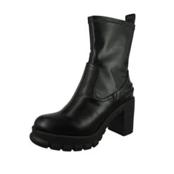 Buffalo Damen Sportliche Stiefelette Oslo Sock 1270077 Schwarz Black Kunstleder Mit Perfect Fit Durch Memory Foam Ankle Boots - Schwarz -Ausgewählte Fashion Boots-Geschäfte 28168604 02