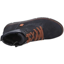 Waldläufer Damen Comfort Stiefelette Schnürstiefel - Blau -Ausgewählte Fashion Boots-Geschäfte 28367632 08