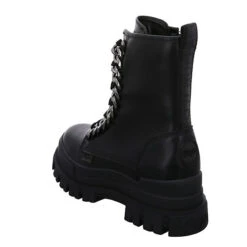 Buffalo Aspha Chain Laceup Boots Logoschriftzug Synthetik Uni Biker Boots - Schwarz -Ausgewählte Fashion Boots-Geschäfte 28524409 07