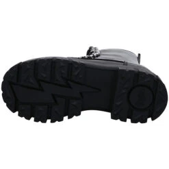 Buffalo Aspha Chain Laceup Boots Logoschriftzug Synthetik Uni Biker Boots - Schwarz -Ausgewählte Fashion Boots-Geschäfte 28524409 09