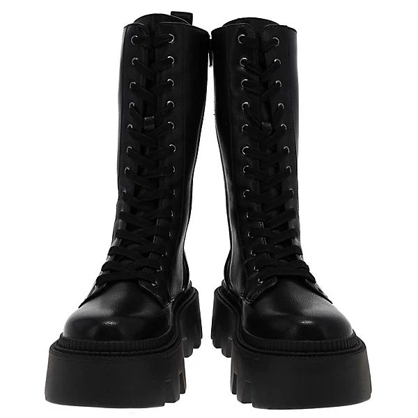 Buffalo FLORA LACEUP HI Schwarz - Schwarz 5 Buffalo FLORA LACEUP HI Schwarz - Schwarz – Bild 3