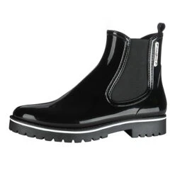 Regenstiefelette Lemon Tree - Halbhoher Gummistiefel Mit Seitlichem Gummizug Schwarz