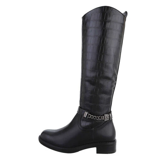 Flache Stiefel Reißverschluss, Blockabsatz, Riemen, Used Look, Kette 5 Flache Stiefel Reißverschluss, Blockabsatz, Riemen, Used Look, Kette -Ausgewählte Fashion Boots-Geschäfte 29121813 01
