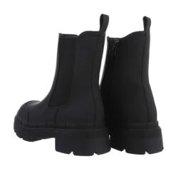 Flache Stiefeletten Reißverschluss, Blockabsatz, -Ausgewählte Fashion Boots-Geschäfte 29124438 03