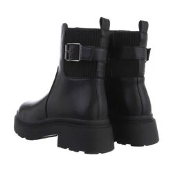 Plateaustiefeletten Schnalle, Blockabsatz, Riemen - Schwarz -Ausgewählte Fashion Boots-Geschäfte 29127453 06