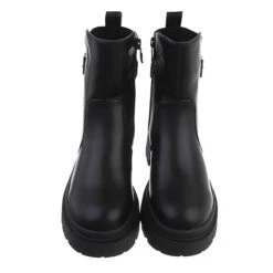 Plateaustiefeletten Schnalle, Blockabsatz, Riemen - Schwarz -Ausgewählte Fashion Boots-Geschäfte 29127453 07