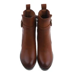 Plateaustiefeletten Schnalle, Blockabsatz, Used Look, Dekoschnallen - Camel -Ausgewählte Fashion Boots-Geschäfte 29128211 04